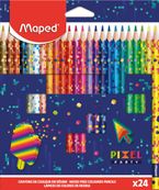 Maped Pixel Party - Lápiz de color - colores surtidos (paquete de 24)