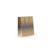 BOLSA 180G KRAFT 100% RECIC. 185X140X85MM PUNTOS AZULES