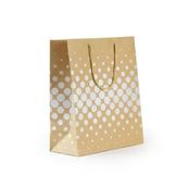 BOLSA 180G KRAFT 100% RECIC. 315X254X127MM PUNTOS PLATA