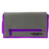 Portatodo triple plano con solapa color Violeta