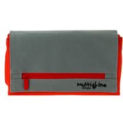 Portatodo triple plano con solapa color Rojo