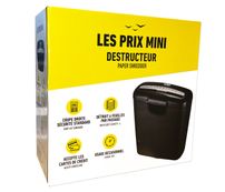 Les Prix Mini - Destructora de documentos de corte recto - 6 hojas - Cesto 10L
