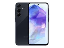 Samsung Galaxy A55 - 5G smartphone - SIM doble - RAM 8 GB / Memoria interna 256 GB - microSD slot - pantalla OLED - 6.6" - 2340 x 1080 píxeles (120 Hz) - 3 x cámaras traseras 50 MP, 12 MP, 5 MP - front camera 32 MP - awesome navy