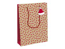 Clairefontaine Christmas - Bolsa de regalo - grande - 26.5 cm x 14 cm x 33 cm - gingerbread