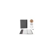 Ringbook 4 anillas 100h c/goma reciclado eco gris