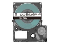 Epson LabelWorks LK-4WBJ - Negro sobre blanco mate - rollo (1,2 cm x 8 m) 1 cinta(s) caja para colgar - cartucho de cinta - para LabelWorks LW-C410, LW-C610