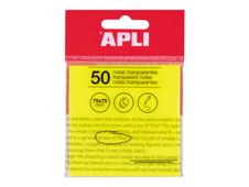 APLI - Transparent notes - 75 x 75 mm - 50 hojas - amarillo fluorescente