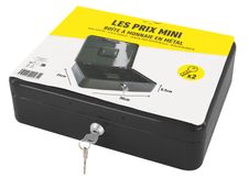 Les Prix Mini - Caja registradora - 8 compartimentos - 30 x 24 x 9 cm - negra