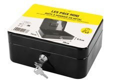 Les Prix Mini - Caja registradora - 8 compartimentos - 20 x 16 x 9 cm - negra