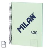 MILAN NOTEBOOK 1 COLOR PAPEL PAUTADO 80 HOJAS A4 SERIE 1918 VERDE