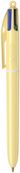 BIC 4 COLORES - Bolígrafo 4 colores - 1 mm - pastel amarillo