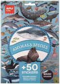 5 HOJAS PEGATINAS ANIMALS ESPECIES MARINAS
