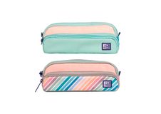 estuche kangoo 2 cremalleras color block - surtido