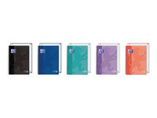 Oxford School Classic Europeanbook 1 - Cuaderno - encuadernado espiral - A4 Plus - 80 hojas / 160 páginas - cuadriculado - negro, malva, coral, menta helada, azul marino - plástico (paquete de 5)
