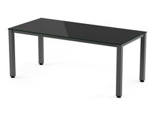 Rocada Executive - Mesa - rectangular - negro - negro, RAL 7015 base