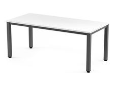Rocada Executive - Mesa - rectangular - blanco - RAL 7015, antracita base