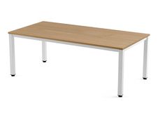 Rocada Executive - Mesa - rectangular - roble - blanco base