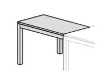 Rocada Executive - Escritorio en L - rectangular - blanco - antracita base