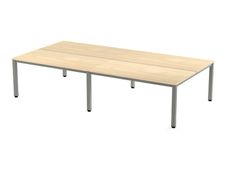 Rocada Executive - Mesa - rectangular - verde haya - gris, RAL 9006 base