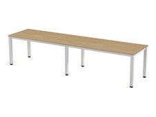 Rocada Executive - Mesa - rectangular - roble - blanco base