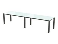 Rocada Executive - Mesa - rectangular - blanco - antracita base