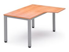 Rocada Executive - Mesa - en escuadra (derecha) - roble - aluminio base