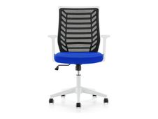 rocada Ergoline - Silla - tarea - reposabrazos - forma de T - inclinación - giratorio - polímero - blanco, azul