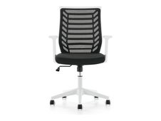 rocada Ergoline - Silla - tarea - reposabrazos - forma de T - inclinación - giratorio - polímero - negro, blanco