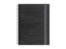 Senfort Flow - Cuaderno - encuadernado de alambre - 200 x 260 mm - 120 hojas / 240 páginas - forrado - gris oscuro - sintético