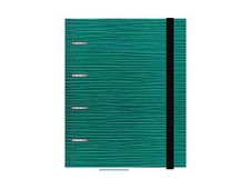 Senfort Flow - Cuaderno de anillas - 230 x 270 mm - 120 hojas / 240 páginas - forrado, liso, cuadriculado - turquesa - sintético
