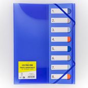 Les Prix Mini - Trieur pp A4 - 8 compartiments - 3 rabats - disponible dans différentes couleurs