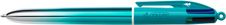 BIC 4 Couleurs Smooth Stylos-Bille Rétractables à Pointe Moyenne (1 mm) avec Corps bleu-vert dégradé - Couleurs d’Encre Assorties