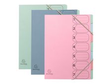 Exacompta AutentiK Harmonika - Carpeta clasificadora - ampliable - 7 compartimentos - para A4 (210 x 297 mm) - capacidad: 350 hojas - con pestañas - disponible en diferentes colores