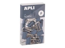 APLI Up North - Clip de cierre - metal - azul real - paquete de 15