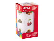 APLI kids - Rollo adhesivo - 360 piezas - trees, frutas - 30 hojas - permanente