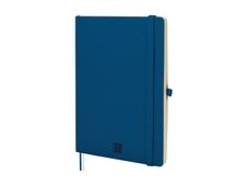 Finocam Nexo - Cuaderno - A5 (148 x 210 mm) - 72 hojas / 144 páginas - papel blanco roto - forrado - cubierta azul marino - poliuretano (PU)
