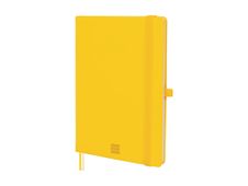 Finocam Nexo - Cuaderno - A5 (148 x 210 mm) - 72 hojas / 144 páginas - papel blanco roto - liso - tapa amarilla - poliuretano (PU)