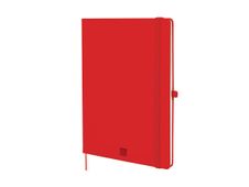 Finocam Nexo - Cuaderno - B5 - 176 x 250 mm - 72 hojas / 144 páginas - papel blanco roto - liso - tapa roja - poliuretano (PU)