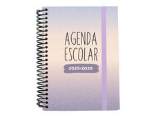 Mimbek - Agenda - 2025-2026 - página de día - encuadernado espiral - A5 (148 x 210 mm) - azul celeste - cartón