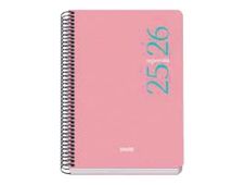 Dohe Esencial - Agenda - 2025-2026 - vista de la semana - encuadernado espiral - A5 (150 x 210 mm) - 72 páginas - rosa - polipropileno (PP)