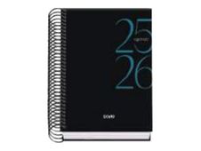 Dohe SYSTEM - Agenda - 2025-2026 - página de día - encuadernado espiral - A6 (120 x 170 mm) - 144 hojas - negro - cartón recubierto de papel laminado