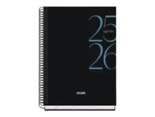Dohe SYSTEM - Agenda - 2025-2026 - página de día - encuadernado espiral - A5 (150 x 210 mm) - 144 hojas - negro - cartón, papel laminado