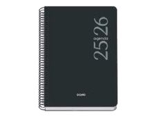 Dohe Esencial - Agenda - 2025-2026 - página de día - encuadernado espiral - A5 (150 x 210 mm) - 144 hojas - negro - polipropileno (PP)