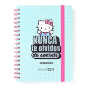 Mr. Wonderful Hello Kitty - Agenda - 2025-2026 - semana vista - encuadernado anillas metálicas - pequeña - 160 páginas - Nunca te olvides de sonreir