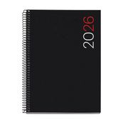Agenda anual espiral Plus DP PP City Negro 2026 - Català