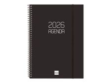 Agenda anual espiral Basics Opaque E10 SVV 2026 Negre - Català