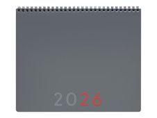 Planificador Mes vista + Notas 2026 Gris - Internacional