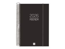 Agenda anual Basics Opaque E11 1DP 2026 Negre - Català
