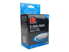 UPrint E-26XL - Paquete de 4 - negro, amarillo, cián, magenta - compatible - cartucho de tinta - para Epson Expression Premium XP-510, 520, 600, 610, 615, 620, 625, 710, 720, 800, 810, 820