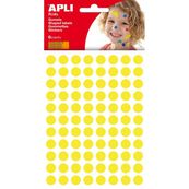 Gomets redondos 10,5mm amarillo 6 hojas